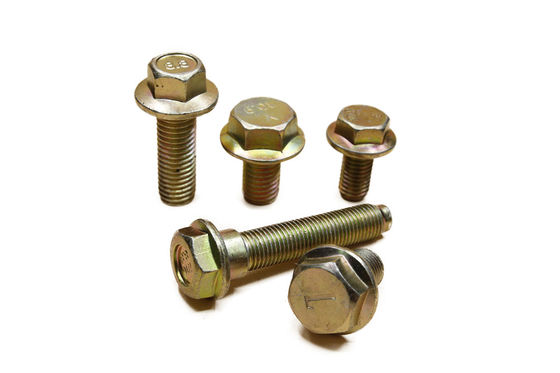 Carbon steel Zinc Yellow Plated Metric Din 6921 DIN 6923 Serrated  Hex Flange Bolt and Nuts